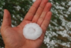 Golf ball sized hail north of Camrose